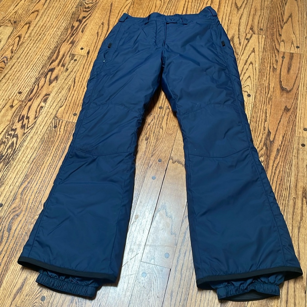 Columbia Sport Ladies sz M Navy snow snowpants with black trim
